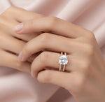 Load image into Gallery viewer, 3.2ct Grand Cushion Halo Lab Grown Diamond Ring