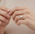 Load image into Gallery viewer, 1.35ct Emerald Elegance Lab Grown Diamond Ring