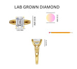Load image into Gallery viewer, 2 Ct Lab Grown Emerald Verdant Solitaire Ring