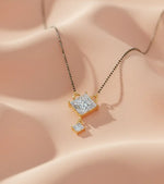 Load image into Gallery viewer, Princess Duo 1.18 ct lab grown Diamond Mangalsutra