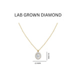 Load image into Gallery viewer, 1.59ct Lab Grown Diamond Oval Radiance Halo Pendant