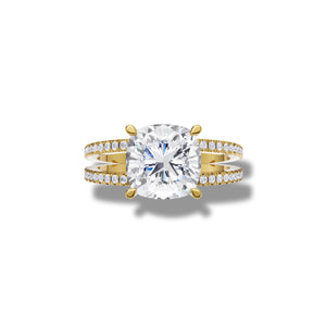 3.2ct Grand Cushion Halo Lab Grown Diamond Ring