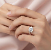 3.2ct Grand Cushion Halo Lab Grown Diamond Ring