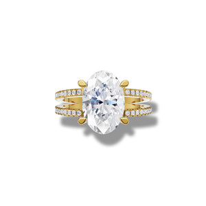 3.05ct Brilliant Oval Halo Lab Grown Diamond Ring