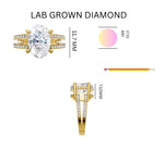 Load image into Gallery viewer, 3.05ct Brilliant Oval Halo Lab Grown Diamond Ring
