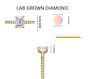 1.35ct Emerald Elegance Lab Grown Diamond Ring