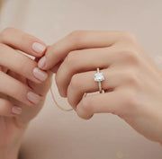 1.35ct Emerald Elegance Lab Grown Diamond Ring