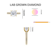 2.94 Ct Cushion Cut Lab Grown Diamond Ring