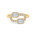 1.30 ct Lab-Grown Diamond Emerald & Round Ring