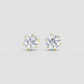 3 Ct Round Solitaire Earstuds