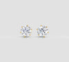 3 Ct Round Solitaire Earstuds