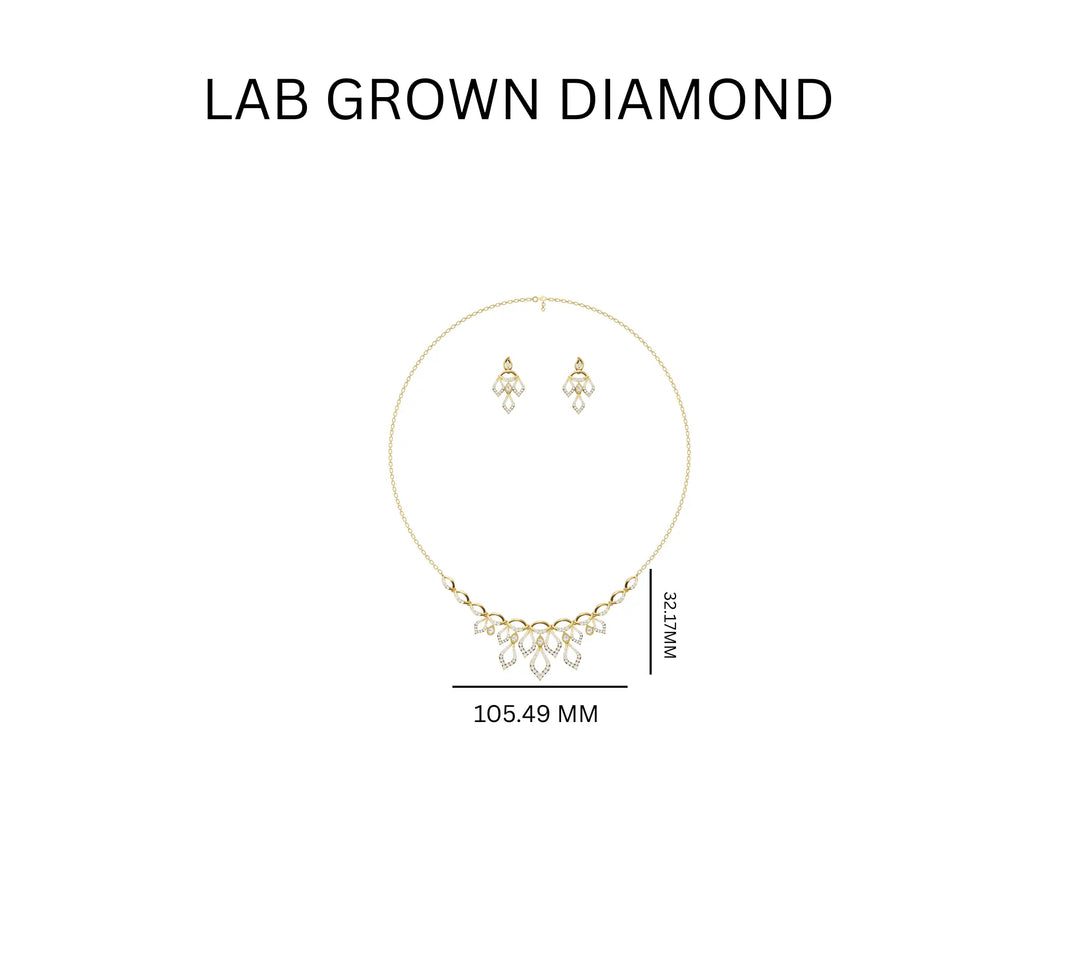 3.83 ct Lab Grown Diamond Heavenly Scatter Necklace