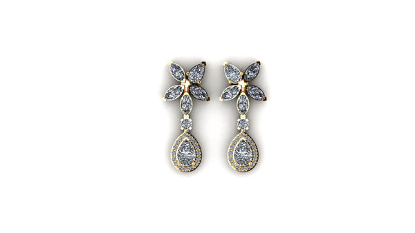 2.456 ct Lab-Grown Diamond Multi-Shape Dangle Earrings
