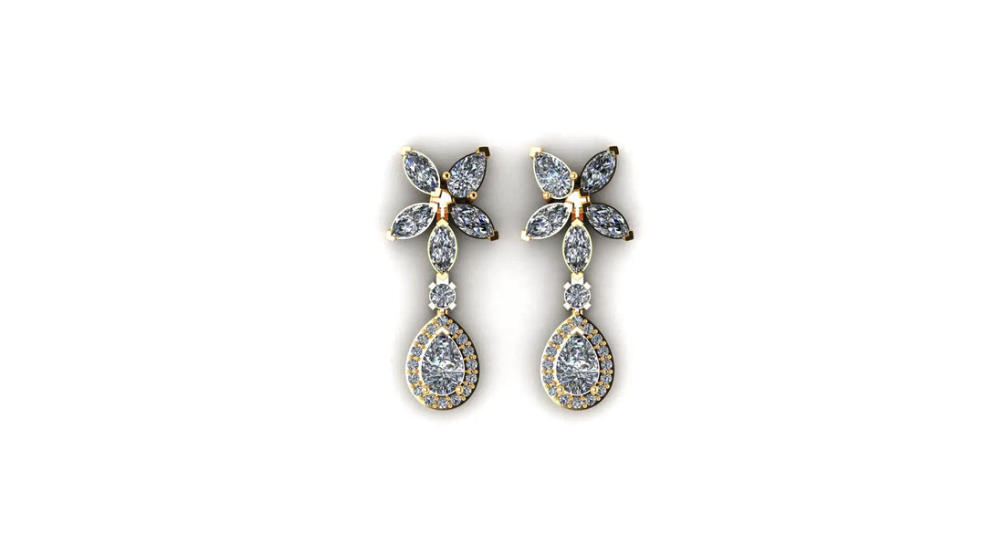 2.456 ct Lab-Grown Diamond Multi-Shape Dangle Earrings