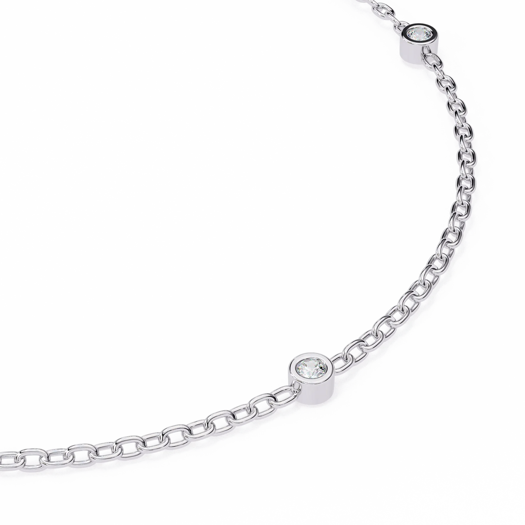 0.1 Ct Mini Dazzle Chain Bracelet