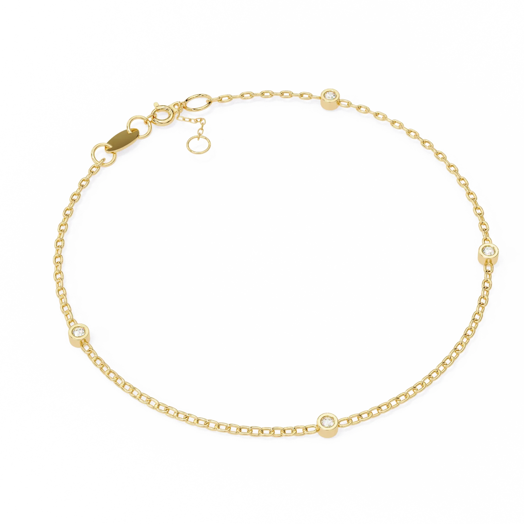 0.1 Ct Mini Dazzle Chain Bracelet