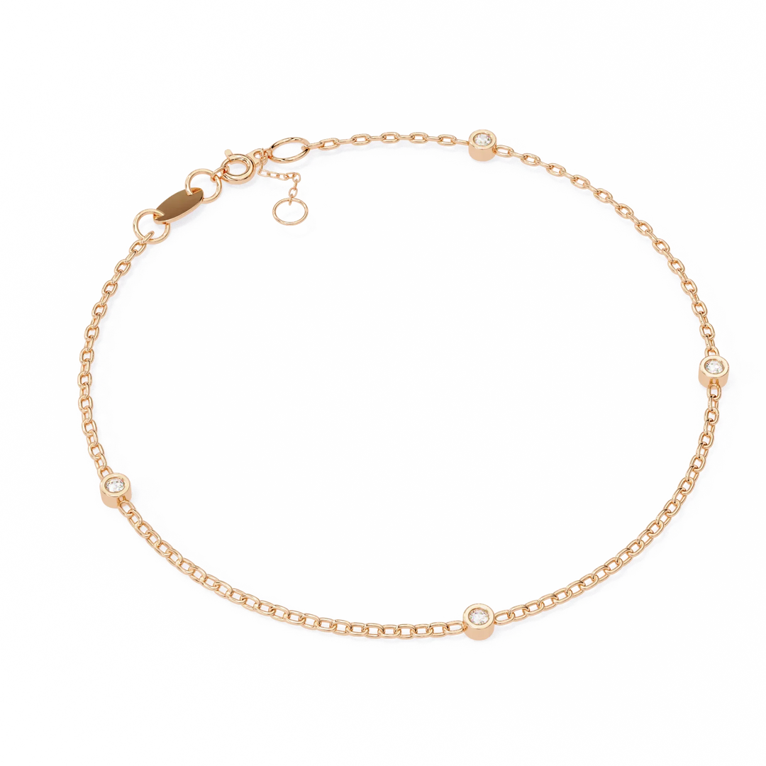 0.1 Ct Mini Dazzle Chain Bracelet