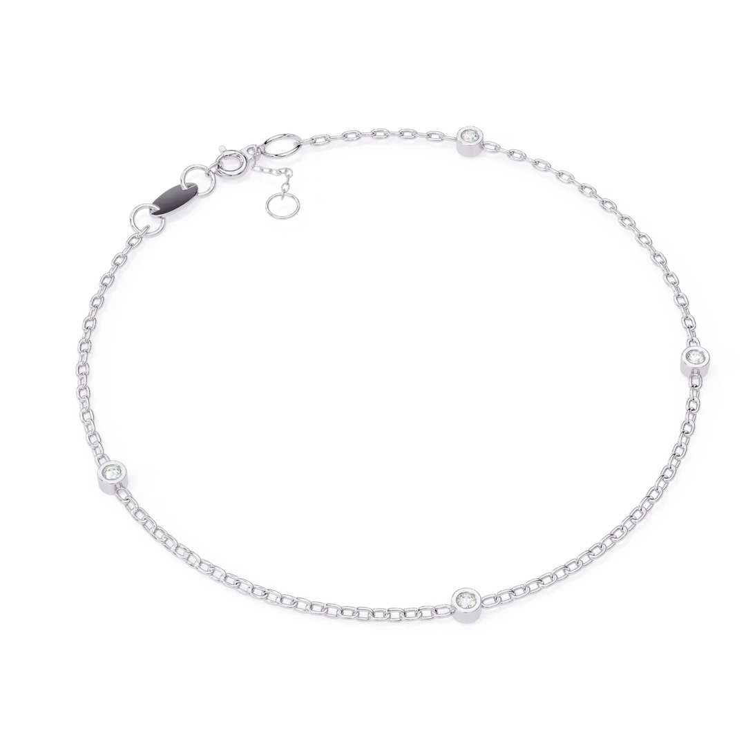 0.1 Ct Mini Dazzle Chain Bracelet