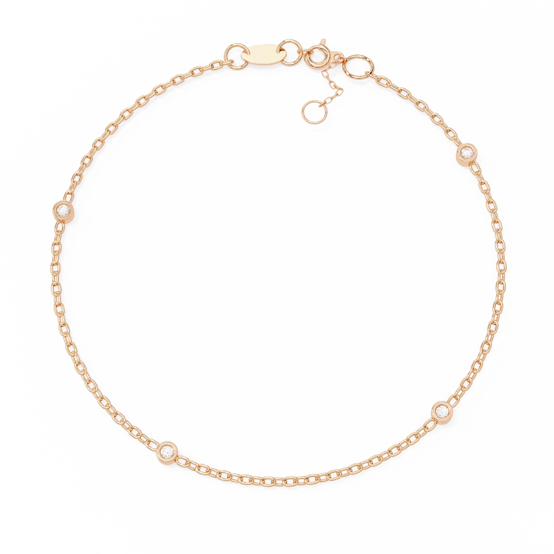 0.1 Ct Mini Dazzle Chain Bracelet