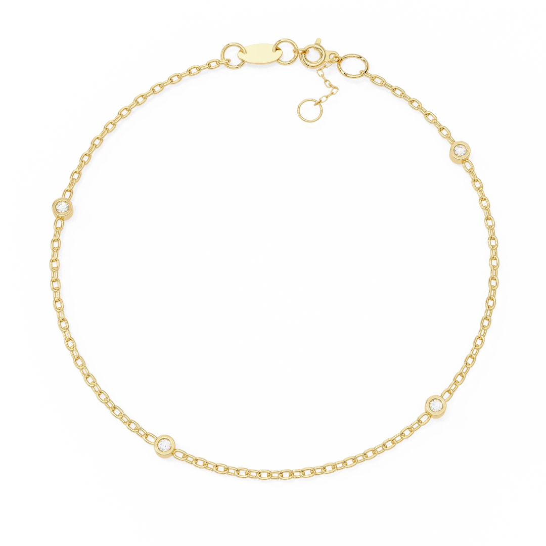 0.1 Ct Mini Dazzle Chain Bracelet