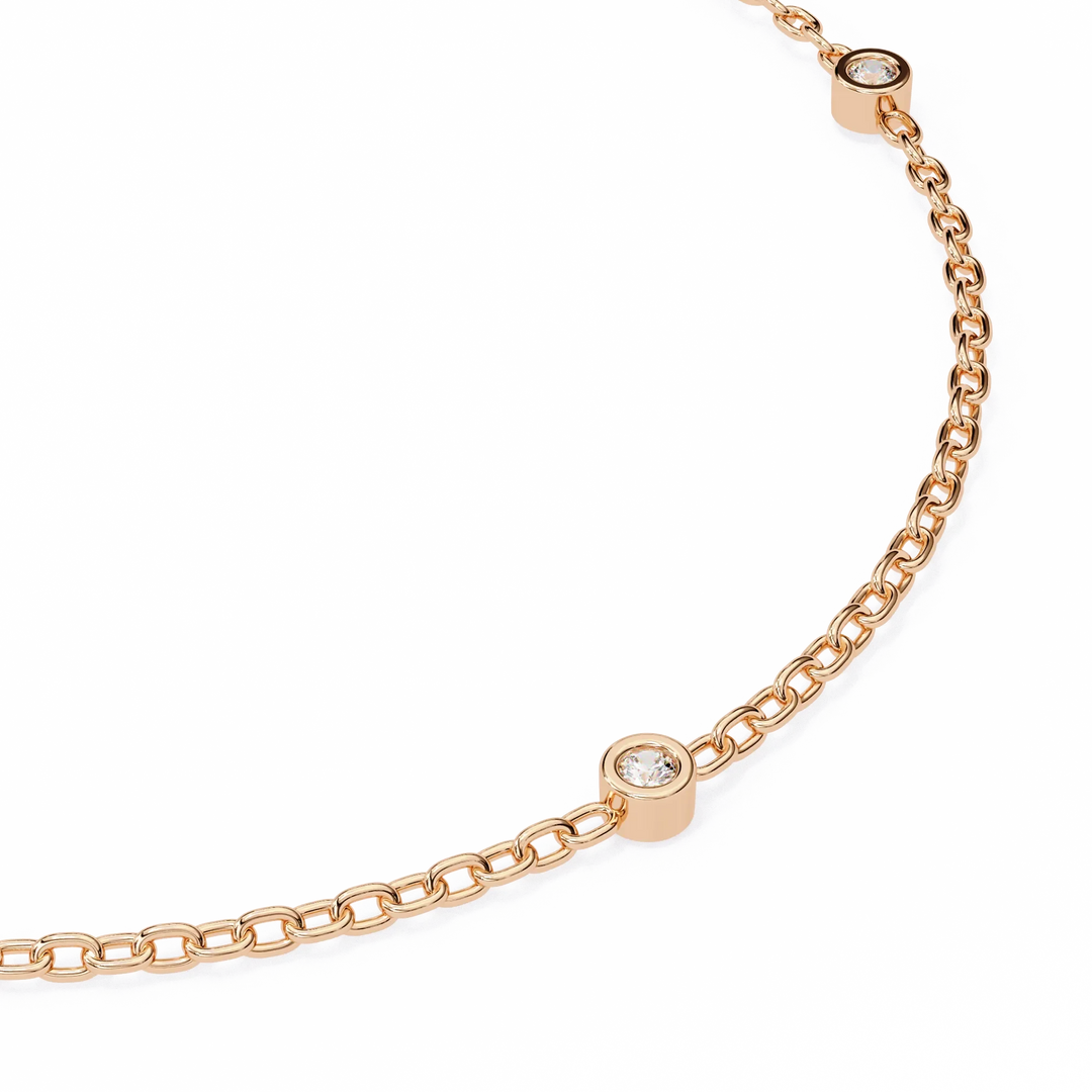 0.1 Ct Mini Dazzle Chain Bracelet