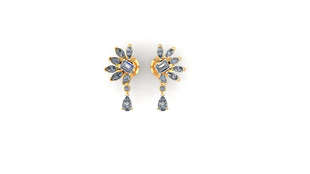 1.52 ct Lab-Grown Diamond Multi-Shape Dangle Earrings