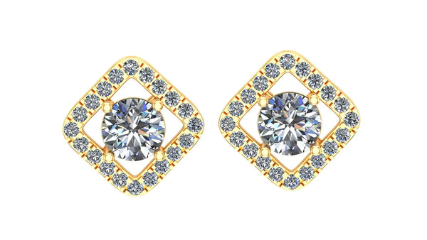 1.13 ct Lab-Grown Diamond Round Lustrous Stud Earrings