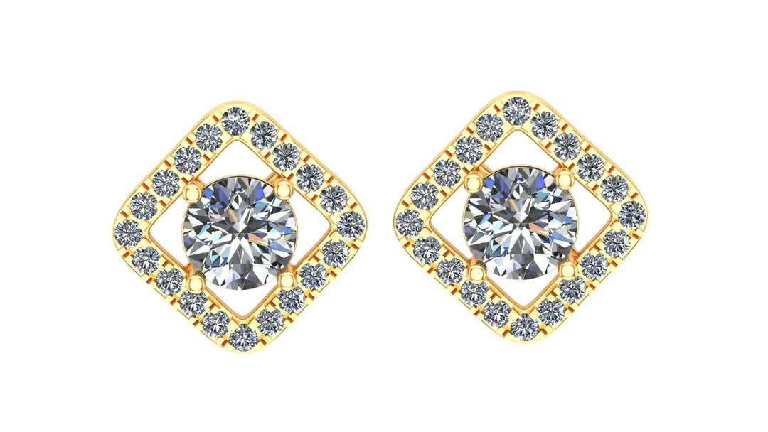 1.13 ct Lab-Grown Diamond Round Lustrous Stud Earrings