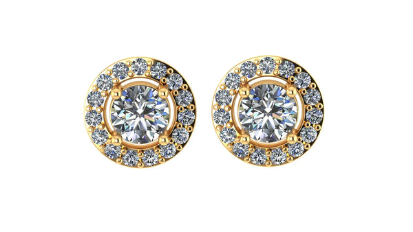1.16 ct Lab-Grown Diamond Round Radiant Stud Earrings