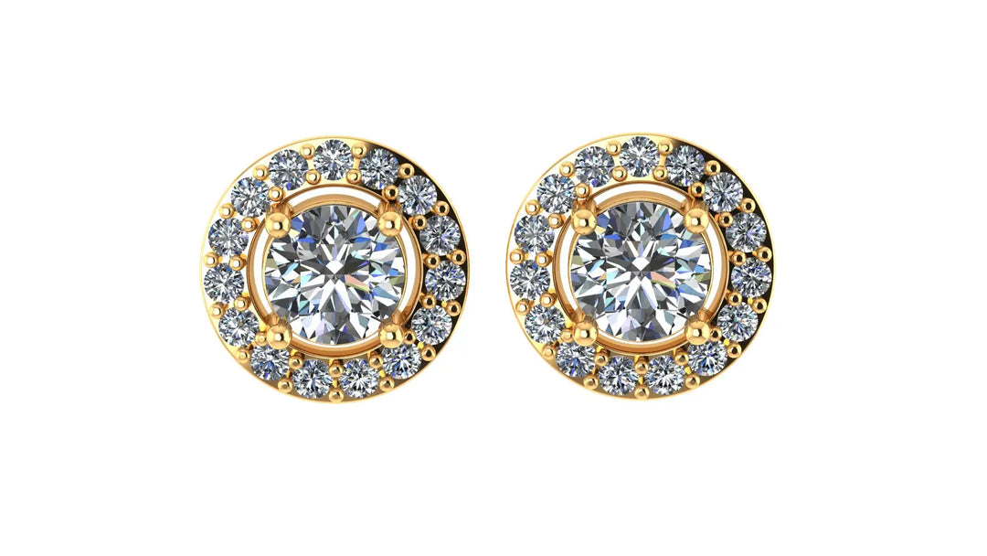 1.16 ct Lab-Grown Diamond Round Radiant Stud Earrings