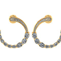 1.69 ct Lab-Grown Diamond Oval & Round Stud Earrings
