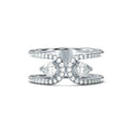 0.80 ct Lab-Grown Diamond Pear & Round Halo Ring