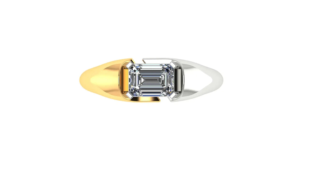 1.06 ct Lab-Grown Diamond Emerald Solitaire Ring