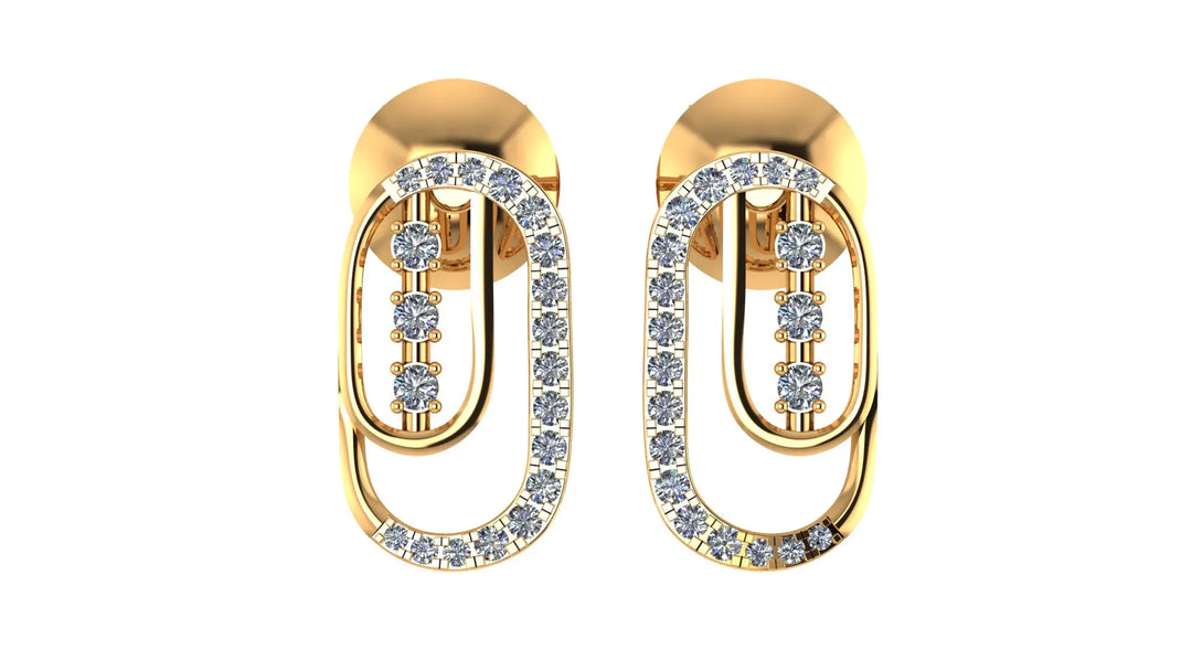 0.36 ct Lab-Grown Diamond Round Rose Gold Cluster Stud Earrings