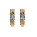 1.44 ct Lab-Grown Diamond Oval & Round 18KT Hoop Earrings
