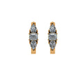 1.25 ct Lab-Grown Diamond Emerald & Pear Hoop Earrings