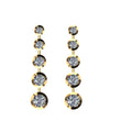 2.78 ct Lab-Grown Diamond Round Grand Dangle Earrings