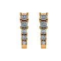 0.72 ct Lab-Grown Diamond Princess & Round Earrings