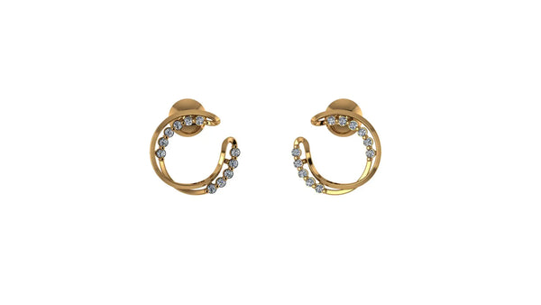 0.44 ct Lab-Grown Diamond Round Rose Gold Cluster Stud Earrings