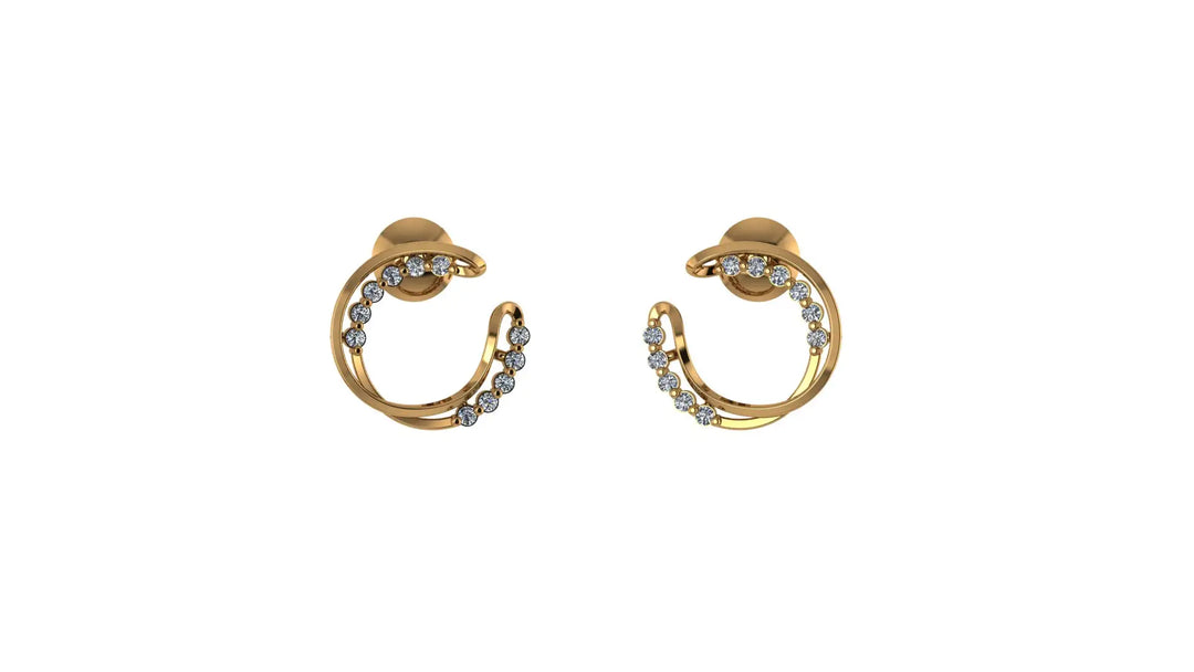 0.44 ct Lab-Grown Diamond Round Rose Gold Cluster Stud Earrings