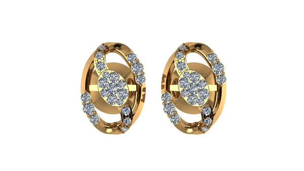 0.56 ct Lab-Grown Diamond Round Blush Stud Earrings