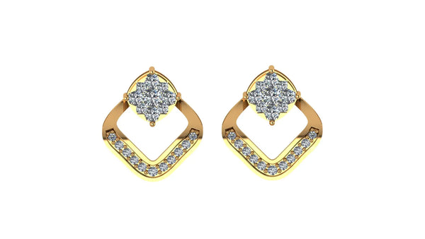 0.41 ct Lab-Grown Diamond Round Rose Gold Stud Earrings