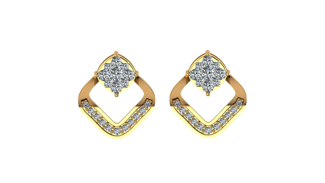 0.41 ct Lab-Grown Diamond Round Rose Gold Stud Earrings