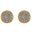 0.34 ct Lab-Grown Diamond Round Cluster Stud Earrings