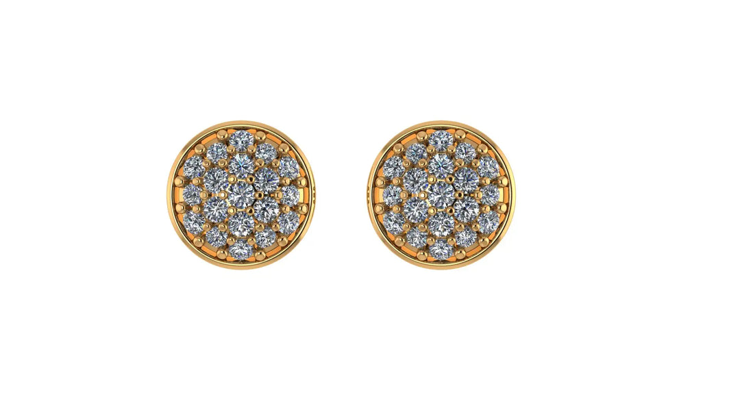 0.34 ct Lab-Grown Diamond Round Cluster Stud Earrings