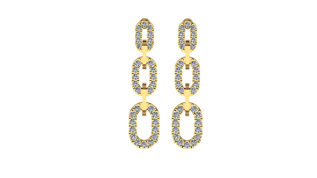 0.59 ct Lab-Grown Diamond Round Drop Earrings