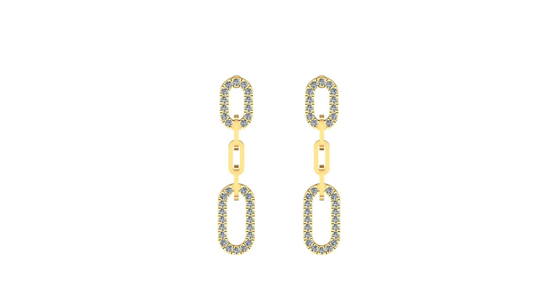 0.52 ct Lab-Grown Diamond Round Dangle Earrings