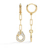 0.6 Ct Midnight Glimmer Dangling Hoops