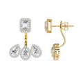 3.6 Ct Trinity Cascade Emerald Hoops
