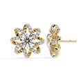 2 Ct Radiant Grace Round Halo Studs